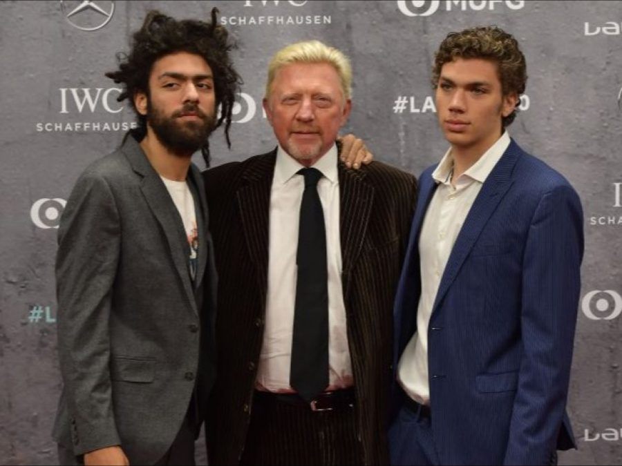 Boris Becker and his sons Elias and Noah at Laureus Awards 2020 - Getty BangShowbiz