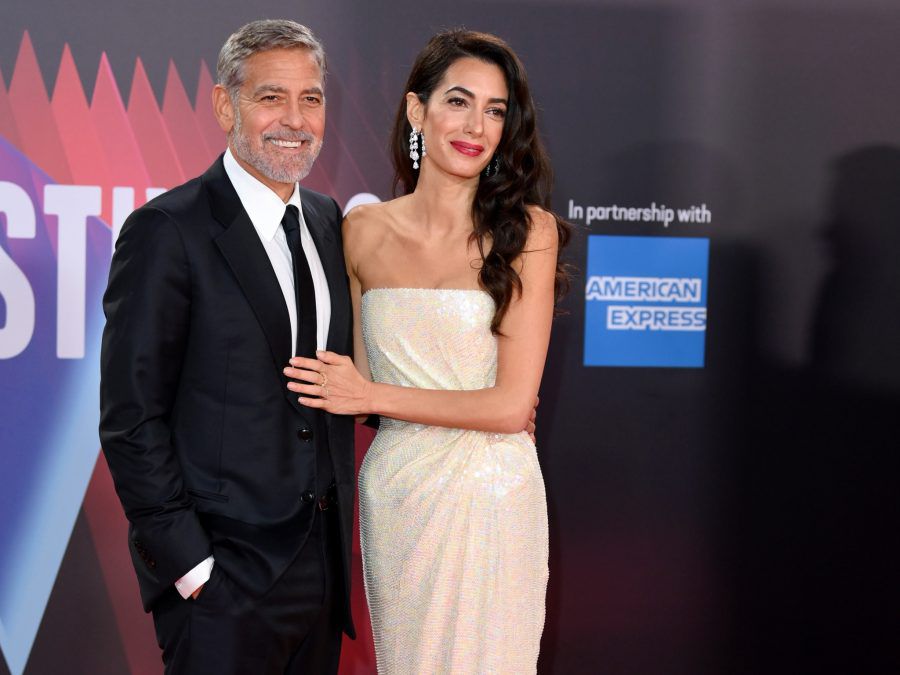 George Clooney and Amal Clooney attend The Tender Bar Premiere London 2021 - Getty BangShowbiz