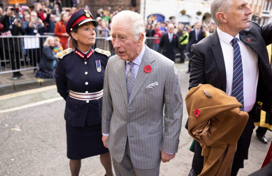 King Charles egged during visit - NOV 22 - GETTY - York BangShowbiz