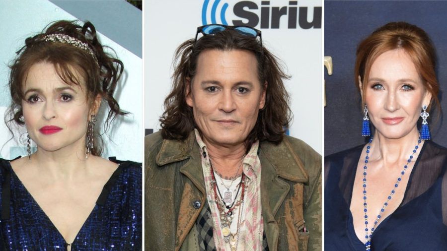 Helena Bonham (l.) spricht sich für Johnny Depp und J.K. Rowling aus. (lau/spot)