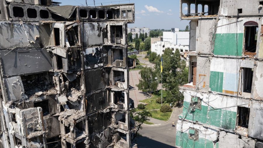 In Borodjanka kam es während des russischen Überfalls auf die Ukraine zu massiven Zerstörungen. (lau/spot)