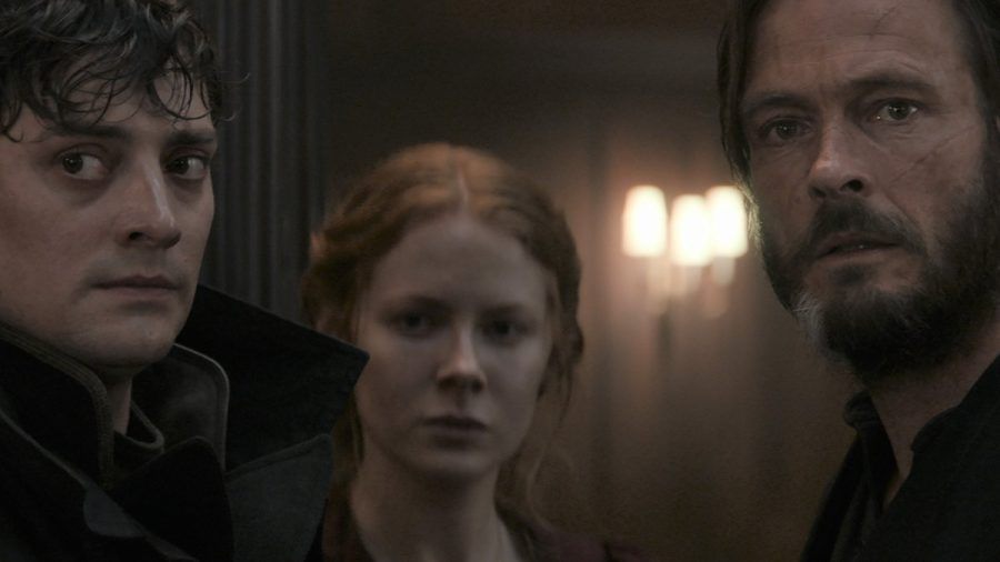 Aneurin Barnard, Emily Beecham und Andreas Pietschmann (r.) in "1899". (lau/spot)