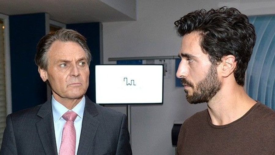 "GZSZ": Gerner (l.) warnt Tobias davor, Katrin nochmal zu enttäuschen. (cg/spot)