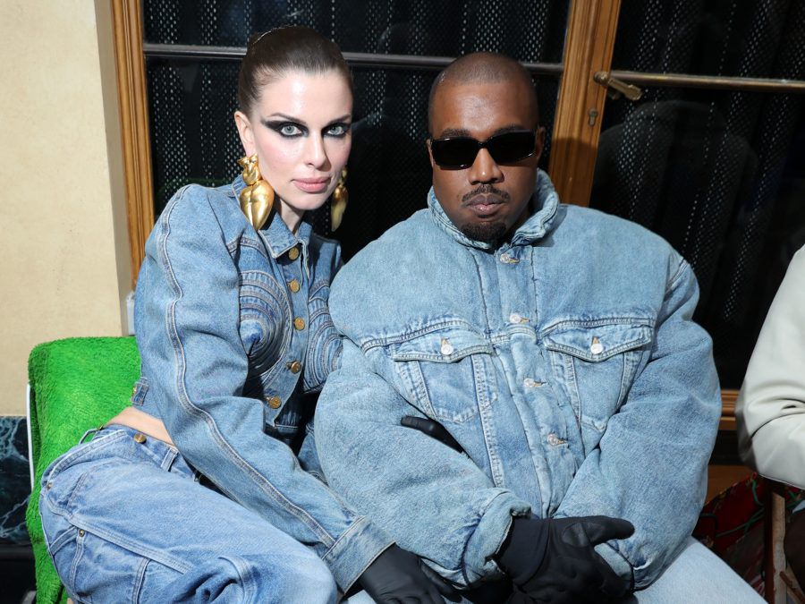 Julia Fox and Kanye West - Ye - 2022 - Paris Fashion Week - Getty BangShowbiz