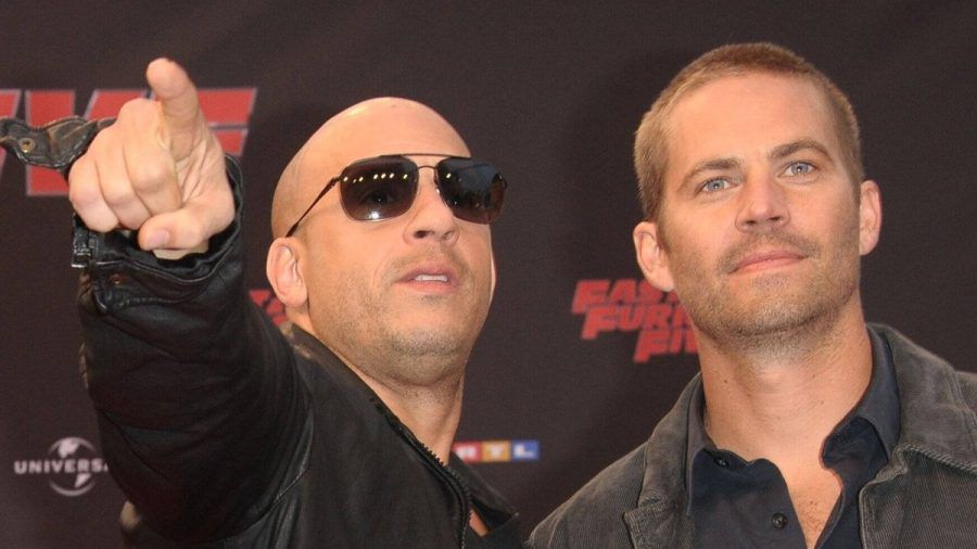 Vin Diesel (l.) mit Paul Walker bei der Deutschlandpremiere des fünften "Fast & Furious"-Films. (wue/spot)