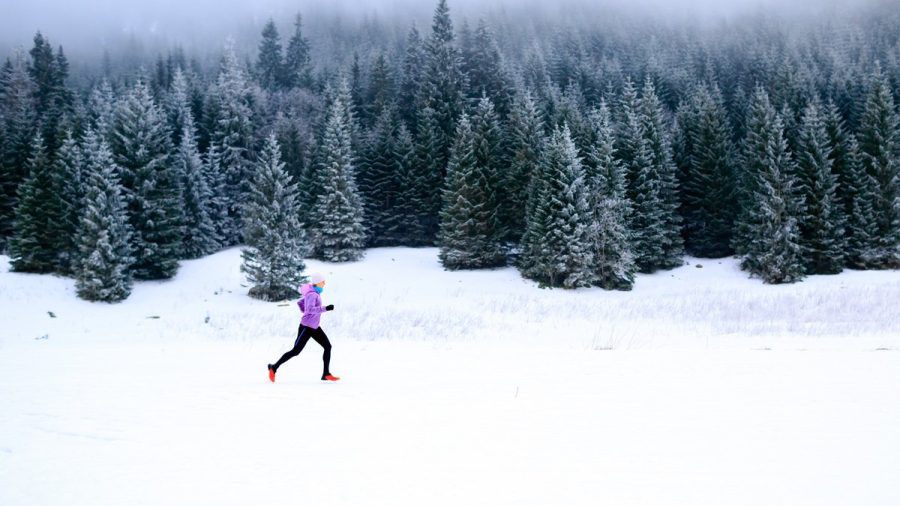 Schnee und Kälte tun dem Joggen im Wald keinen Abbruch. (eee/spot)