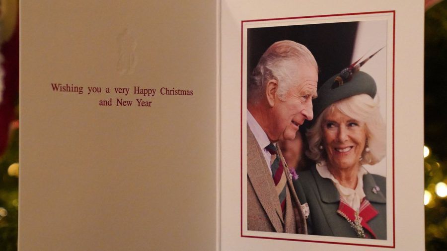 Die Weihnachtskarte von König Charles III. und Königsgemahlin Camilla. (dr/spot)
