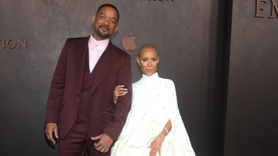 Will Smith und seine Frau Jada Pinkett Smith auf dem roten Teppich zur Premiere von "Emancipation". (mia/spot)