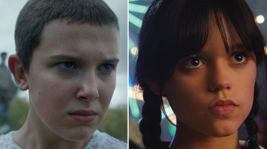 Millie Bobby Brown (li.) und Jenna Ortega sorgten mit ihren starken Auftritten in ihren Serien "Stranger Things 4" und "Wednesday" für weltweite Hypes. (aha/spot)