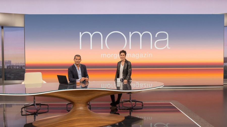 Dunja Hayali und Mitri Sirin beim "ZDF-Morgenmagazin". (hub/spot)