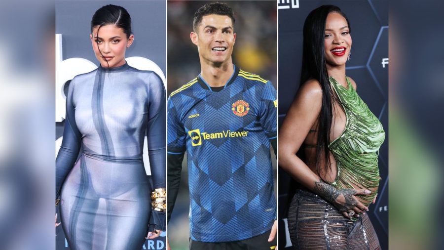 Mutter- und Vaterfreuden bei Kylie Jenner, Cristiano Ronaldo und Rihanna (v.l.n.r.). (ntr/spot)
