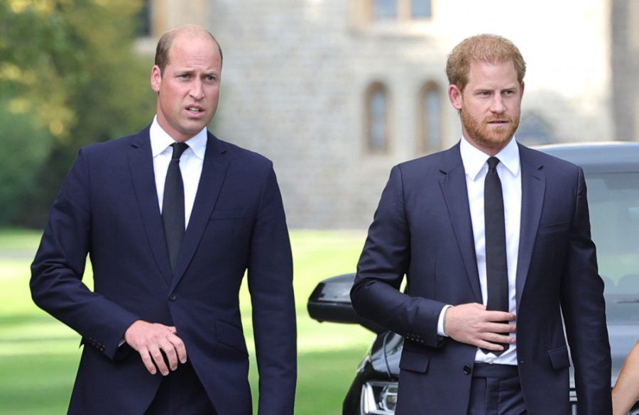 Prince William And Prince Harry at Windsor Castle Sept 2022 - Getty BangShowbiz