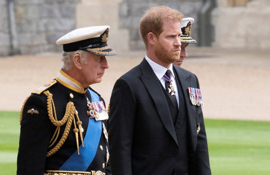King Charles and Prince Harry at Windsor Castle Sept 2022 - Getty BangShowbiz