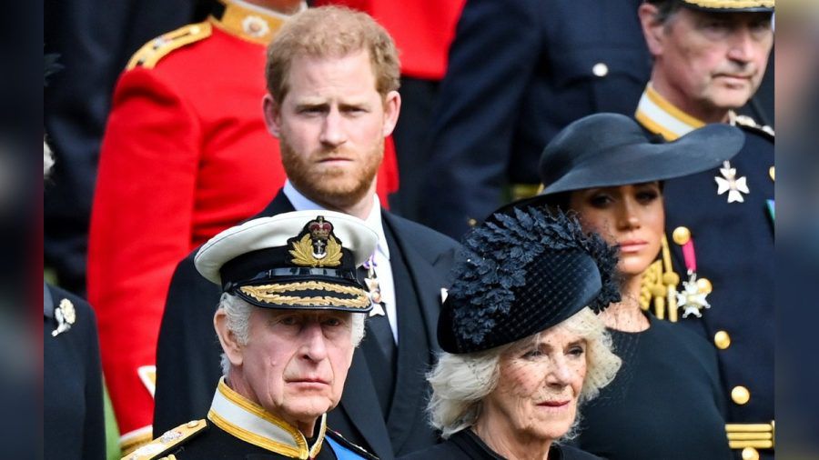 Prinz Harry (h.l.) und Königsgemahlin Camilla (v.r.) bei einer gemeinsamen Veranstaltung. (ili/spot)