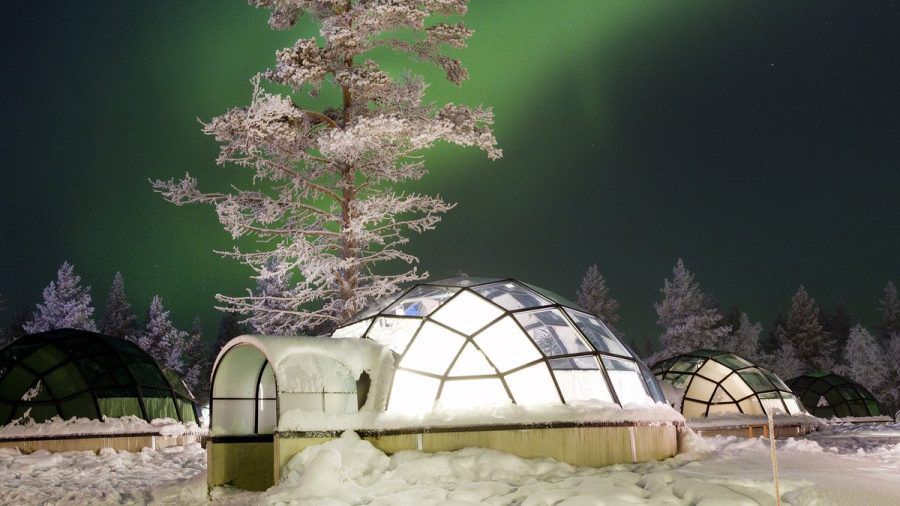 Die Polarlichter vom kuscheligen Bett aus beobachten: In Kakslauttanen ist das möglich. (kms/spot)