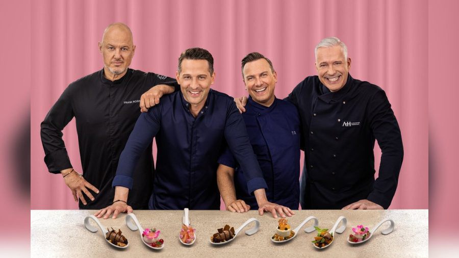 Frank Rosin, Alexander Kumptner, Tim Raue und Alexander Herrmann bei "The sweet Taste". (mia/spot)