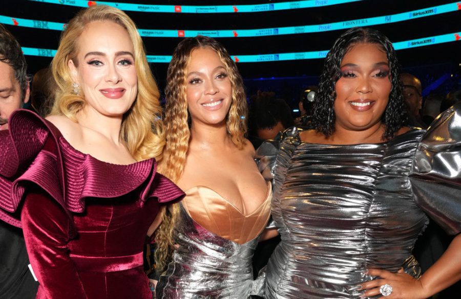 Adele, Beyoncé, and Lizzo attend the 65th GRAMMY Awards - Getty BangShowbiz