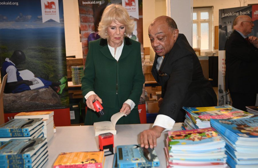 Queen Consort Camilla visits Book Aid Feb 2023 Avalon BangShowbiz