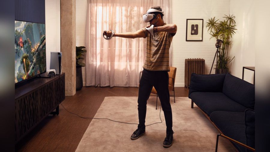 Die PSVR2 für die Playstation 5 ist Sonys zweite Generation der VR-Brillen. (elm/spot)