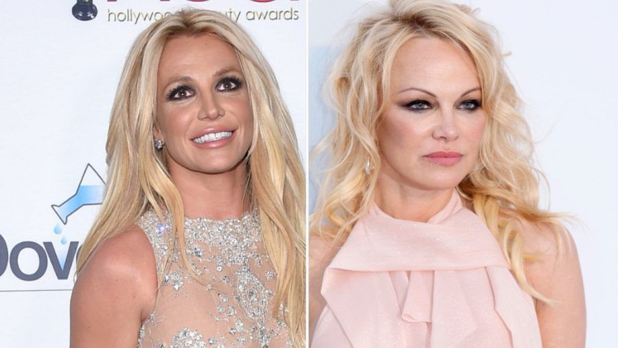 Britney Spears (li.) outet sich als Fan von Pamela Anderson. (jom/spot)