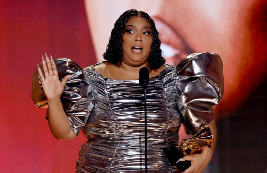 Lizzo accepts the Record Of The Year 65th Grammy Awards - Getty BangShowbiz