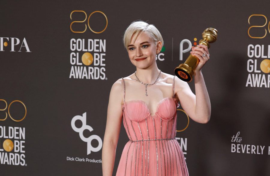 Julia Garner at the 80th Golden Globe Awards Beverly Hills Jan 2023 - Getty BangShowbiz