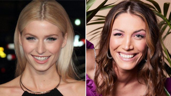 Blieben dem TV auf unterschiedliche Arten erhalten: Lena Gercke (li.) ist unter anderem als Moderatorin erfolgreich, Tessa Bergmeier (re.) zog 2023 ins Dschungelcamp. (jru/spot)