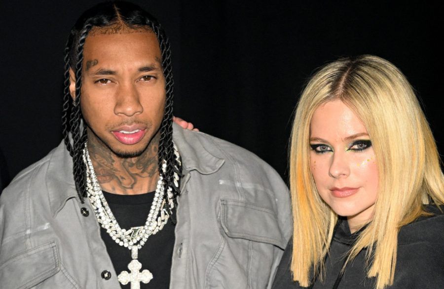 Tyga and Avril Lavigne attend the Mugler x Hunter Schafer party Paris Mar 2023 - Getty BangShowbiz