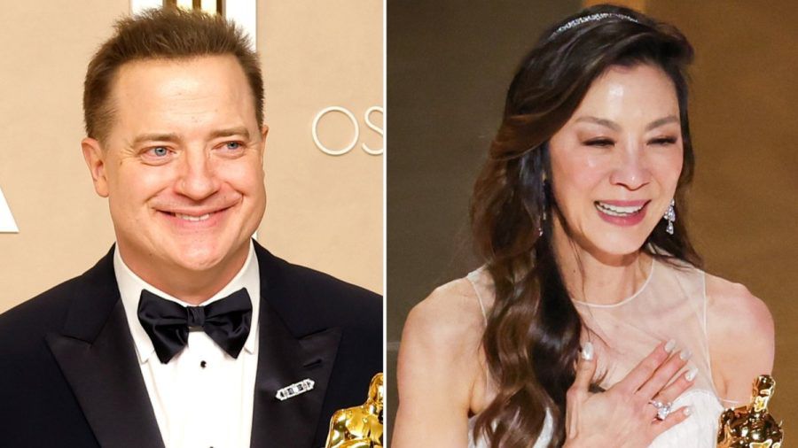 Brendan Fraser und Michelle Yeoh wurden bei den Oscars als "Beste Hauptdarsteller" ausgezeichnet. (aha/spot)