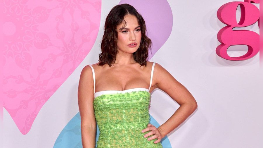 Lily James bei der Premiere ihres Films "What's Love Got to Do with It?" in London. (wue/spot)