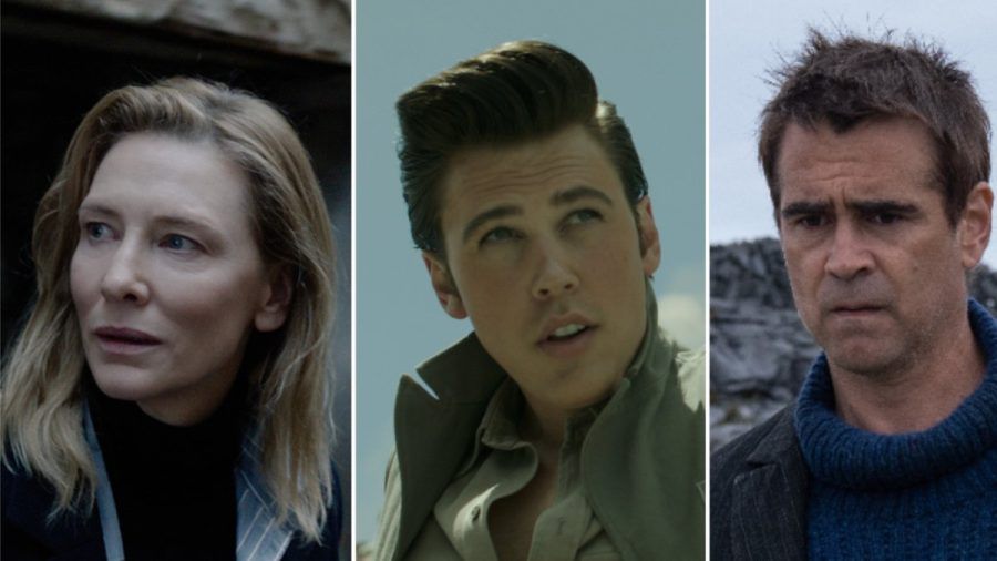 Cate Blanchett in "Tár", Austin Butler in "Elvis" und Colin Farrell in "The Banshees of Inisherin" (v.l.n.r.). (lau/spot)