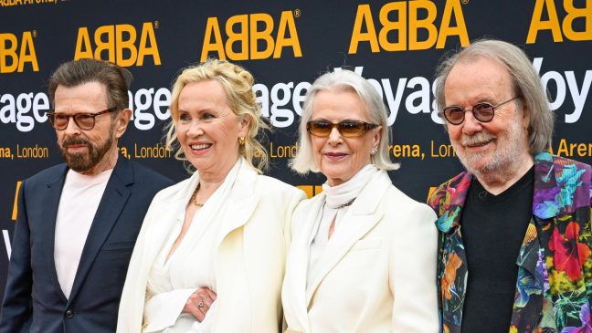 ABBA bei der Prämiere ihrer "Voyage"-Show in London. (wue/spot)