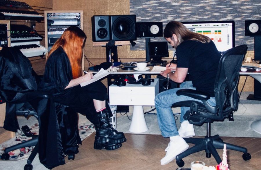 Madonna in the studio with Max Martin Twitter March 20 2023 BangShowbiz
