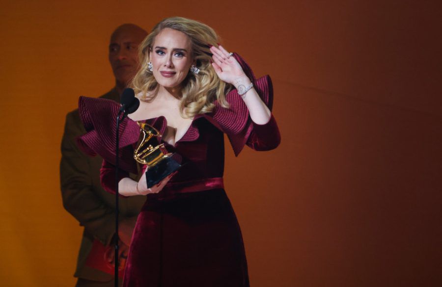 Adele accepts the Best Pop Solo Performance award during the 65th GRAMMY Awards - Getty BangShowbiz
