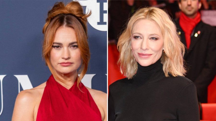 Lily James (li.) und Cate Blanchett liegen mit ihren Haarfarben absolut im Trend. (eee/spot)