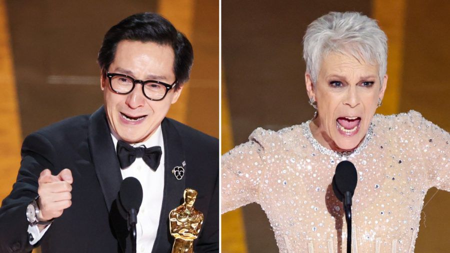 Ke Huy Quan und Jamie Lee Curtis sind nun Oscarpreisträger. (aha/spot)