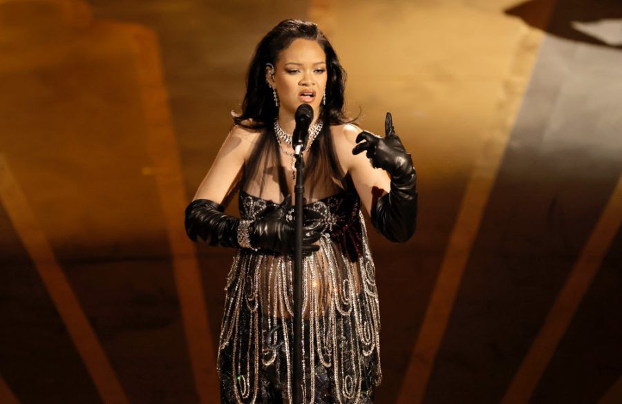 Rihanna performs onstage during the 95th Annual Academy Awards - Getty BangShowbiz