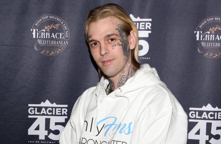 Aaron Carter arrives at the Kings of Hustler male revue Las Vegas Feb 2022 - Getty BangShowbiz