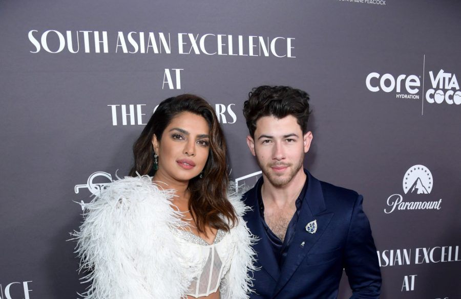 Priyanka Chopra Jonas and Nick Jonas - March 2023 - South Asian Excellence Pre-Oscars - LA - Getty BangShowbiz