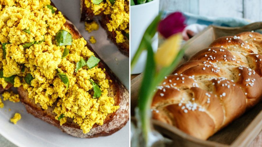 Ob Scrambled Tofu oder pflanzlicher Hefezopf: Ein veganes Osterfest kommt auch gut ohne Hühnerei aus. (mt/spot)