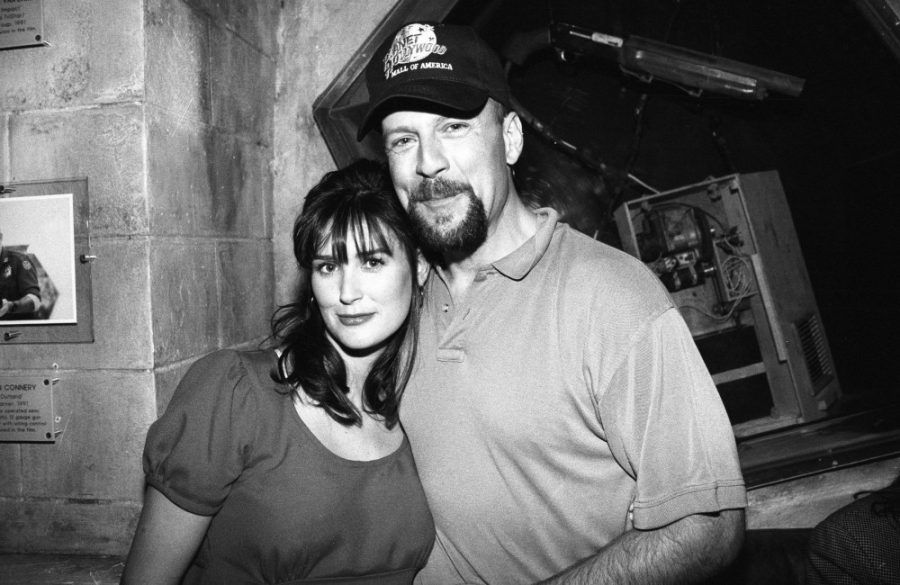 Demi Moore and Bruce Willis at the opening of Planet Hollywood Dec 1993 - Getty BangShowbiz