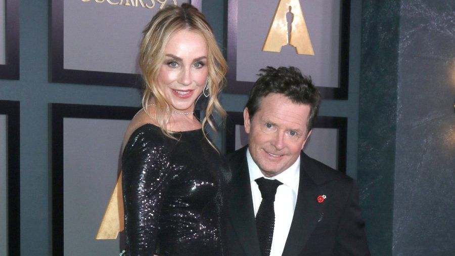 Michael J. Fox bei einem Auftritt mit Ehefrau Tracy Pollan. (hub/spot)