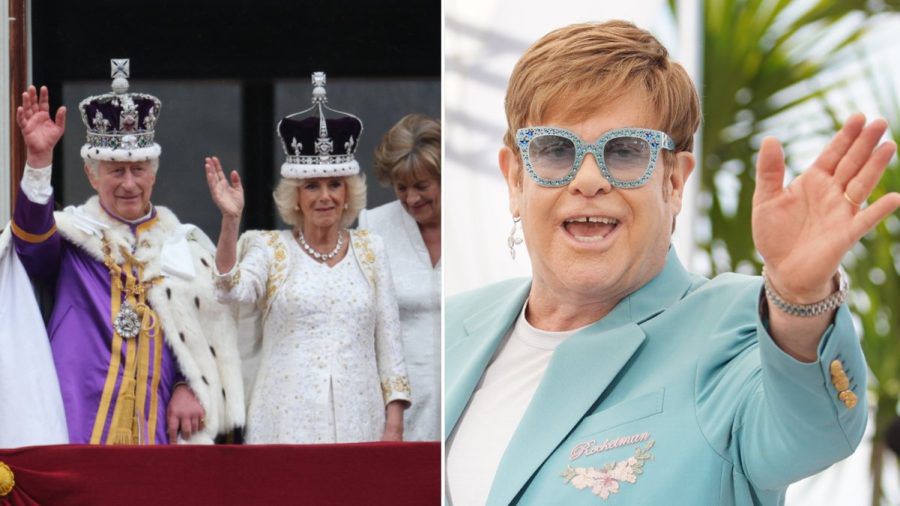 Elton John (r.) hat via Instagram Charles III. zur Krönung gratuliert. (jom/spot)