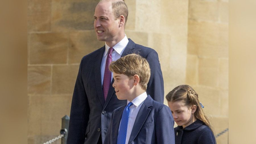 Prinz William mit seinen beiden älteren Kindern, Prinz George und Prinzessin Charlotte. (hub/spot)