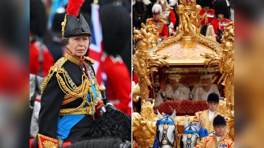 Prinzessin Anne ritt in der Prozession hinter der Kutsche. (jom/spot)