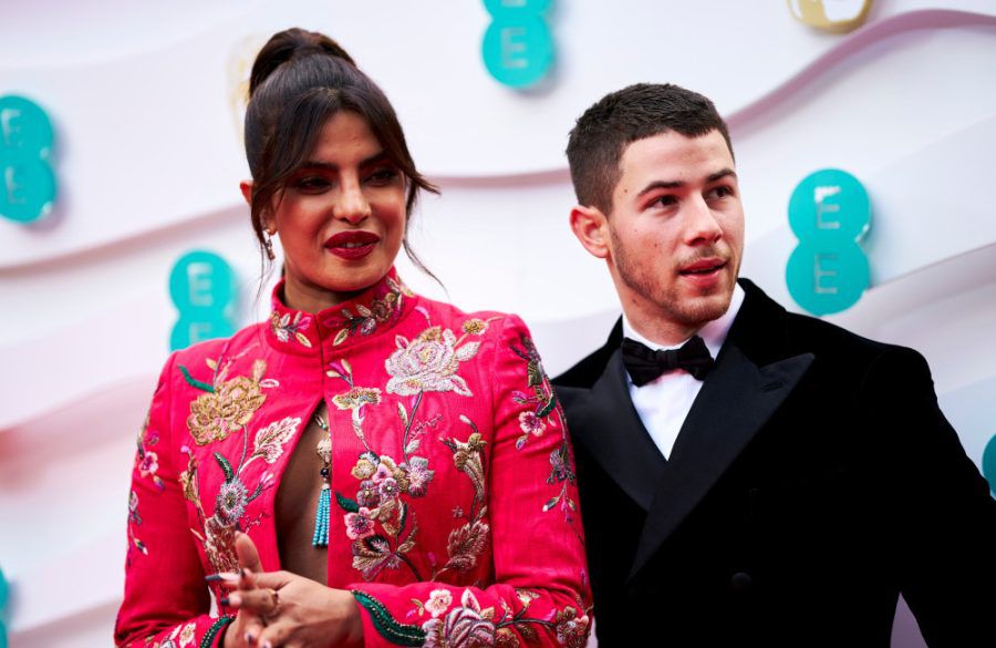 Priyanka Chopra and Nick Jonas - BAFTAs 2021 - APR 21 - ONE USE - Credit: BAFTA/Scott Garfitt BangShowbiz
