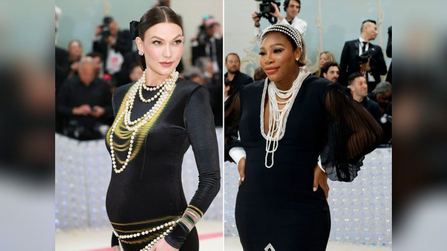 Model Karlie Kloss und Ex-Tennis-Star Serena Williams machten ihre Schwangerschaften bei der Met Gala öffentlich. (ncz/ili/spot)