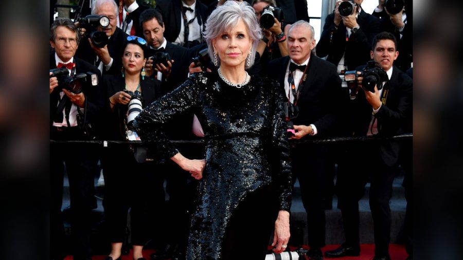 Jane Fonda auf dem roten Teppich in Cannes. (mia/spot)