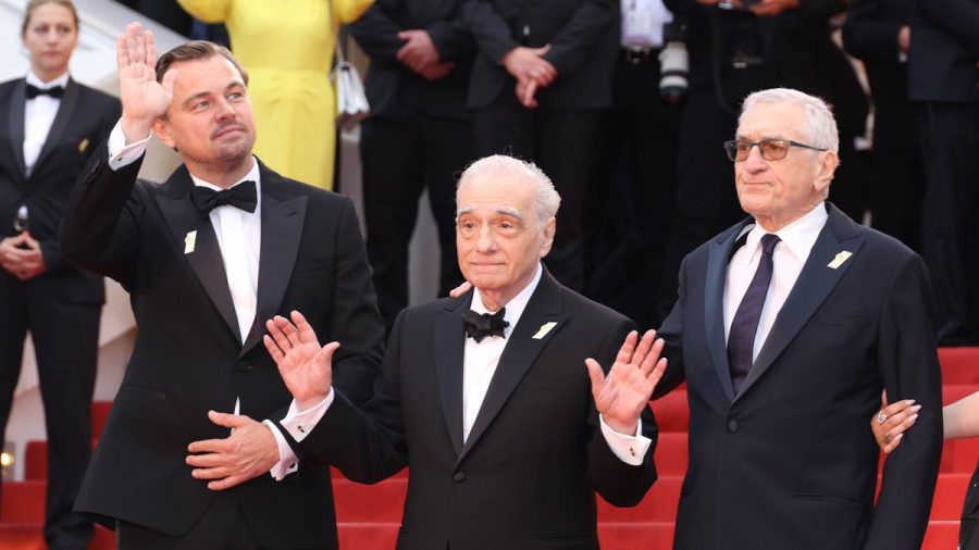 Leonardo DiCaprio, Martin Scorsese und Robert De Niro (v.l.) wurden in Cannes für "Killers of the Flower Moon" nicht nur auf dem roten Teppich gefeiert. (smi_ext/spot)