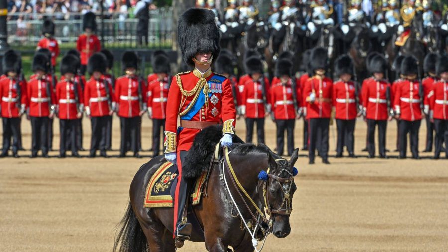 Prinz William bei der letzten Probe für die "Trooping the Colour"-Parade. (mia/spot)